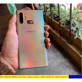 DÁN SKIN PPF NHÁM CHỐNG VÂN TAY FULL LƯNG+VIỀN CHO SAMSUNG NOTE 10/NOTE 10 PLUS