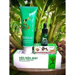 Combo mụn gồm serum và sữa rửa mặt 3M