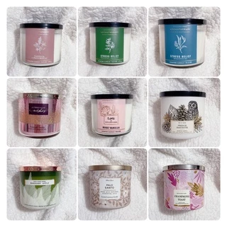 Into The Night / Frozen Lake / Aromatherapy / Winter Flannel Gingham Nến thơm 3 tim Bath & Body Works 3 wick BBW 411gr