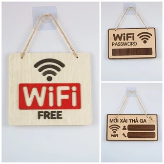 Bảng Gỗ Decor Wifi Cho Shop