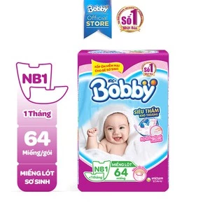 [CỘNG 6 MIẾNG] Miếng lót sơ sinh Bobby Newborn 1-64 miếng