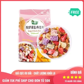 【HOT】 Ngũ Cốc Sữa Chua Ăn Kiêng Tăng Giảm Cân Mix Hoa Quả Yogurt Block Fruit - 500g