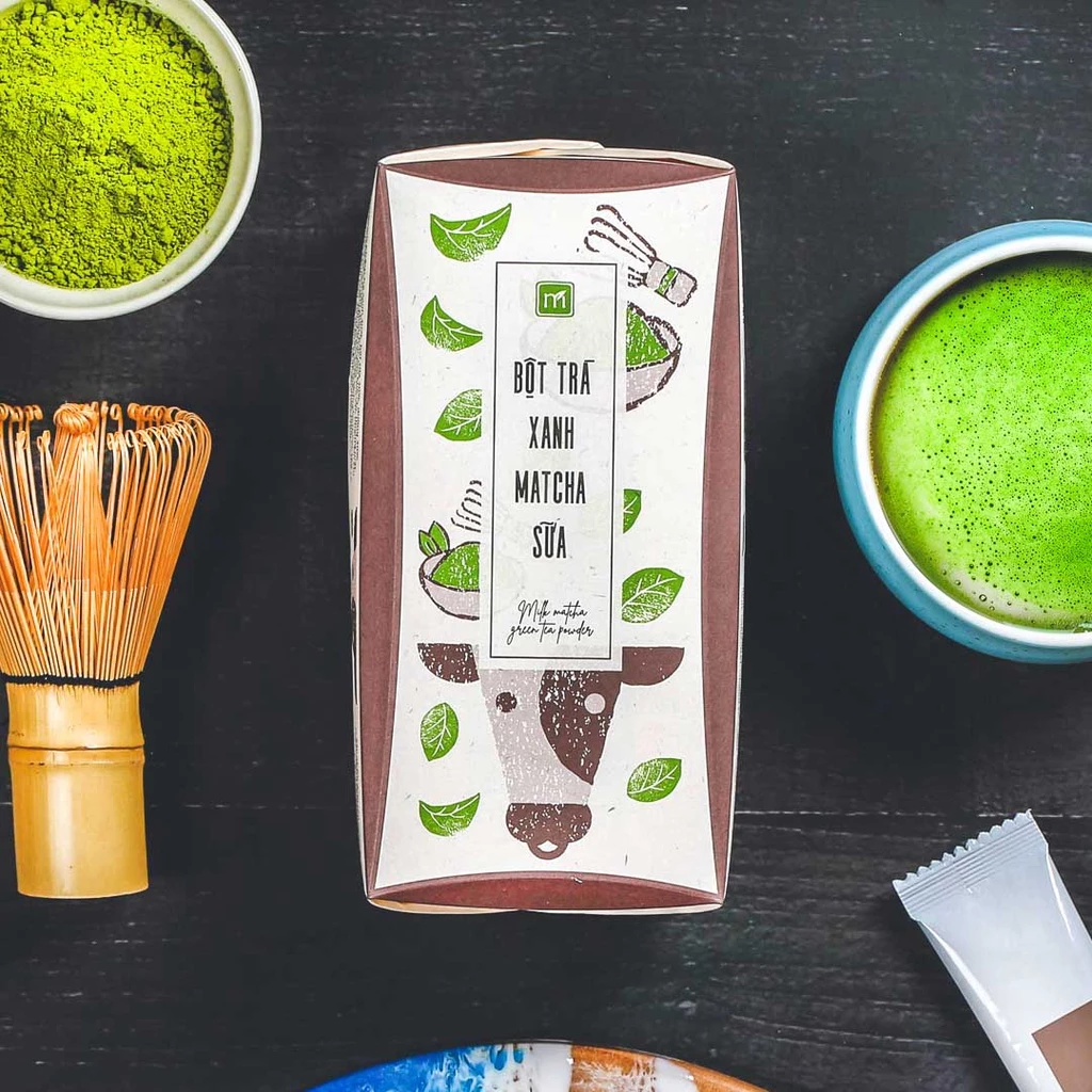 Bột trà xanh matcha sữa Langfarm x Matchi Matcha - Lá trà nhập khẩu Nhật Bản, công nghệ xay chậm siêu mịn