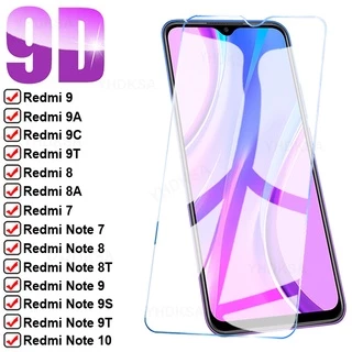 Kính Cường Lực 9D Bảo Vệ Toàn Màn Hình Cho Xiaomi Redmi 9 9A 9C 9T 8 8A Redmi Note 7 8 9 10 Pro 8T 9T 9S