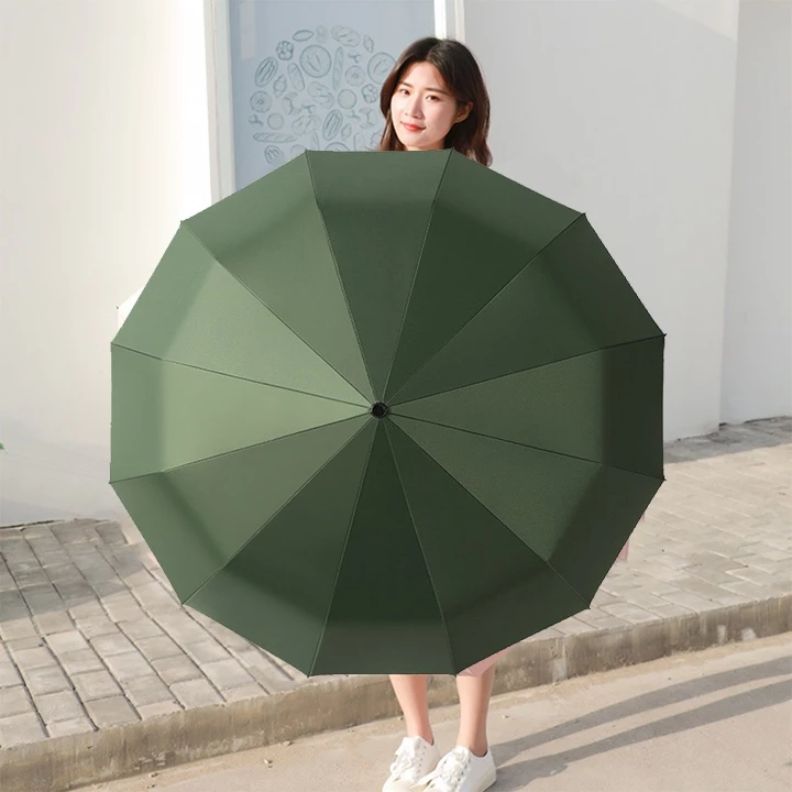 Ô dù che đi mưa nắng cầm tay ngoài trời 8 12 nan gấp gọn mở tự động gập bấm 2 chiều chất liệu cao cấp giá rẻ nhiều màu