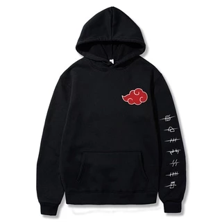 Anime Nhật Bản N-Narutos Akatsuki Cloud Nam Nữ Unisex Bé Trai Itachi Hip Hop Bông Tai Kẹp Áo Khoác Nam Áo