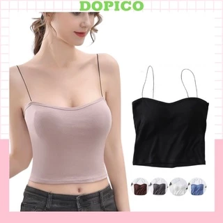 Áo bra nữ 2 dây đẹp, áo lót không gọng dây mảnh dáng dài phong cách croptop Lanixa DOPICO  B259