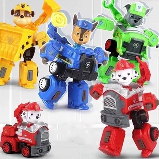 8 Styles Paw Patrol Toys Transformer Robot Car Educational Toys For Kids Birthday Gift