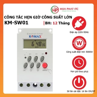 Công tắc hẹn giờ công suất lớn Komax KM-SW01 5000w