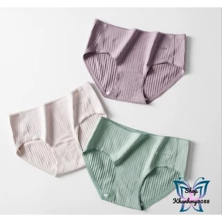 Quần lót nữ cotton gân tăm viền ren in nổi có chọn màu chọn size lớn QL07