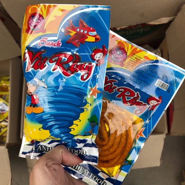 Sỉ Bịch 30 Gói Snack Vòi Rồng Chua Cay Đồ Ăn Vặt Siêu Hot Ăn Cùng Pon Pon