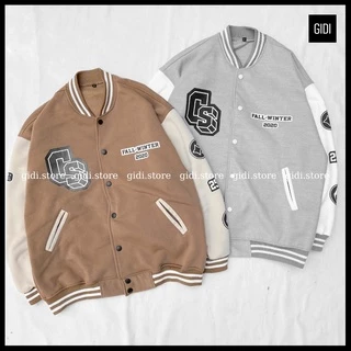 Áo khoác Bomber Jacket Nam Nữ Unisex CS vải nỉ lót bông thời trang, chống nắng