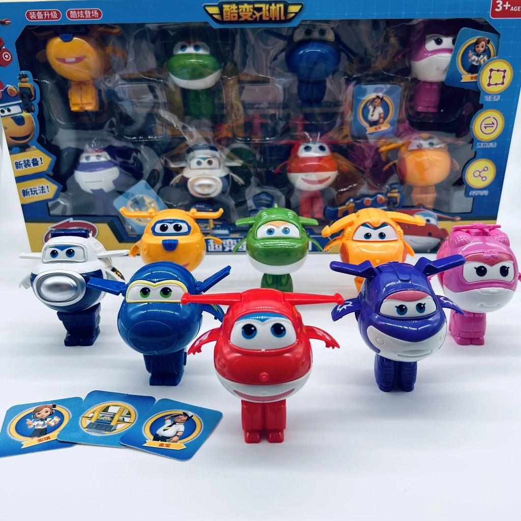 Đội bay siêu đẳng, super wings, đồ chơi robot biến hình bộ 8 chú