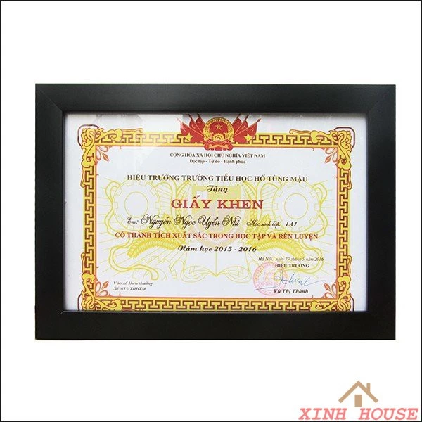 Khung Giấy Khen A4 ( 21x30 cm) - Bảo Hành Gãy, Vỡ - Hỗ Trợ In Hình