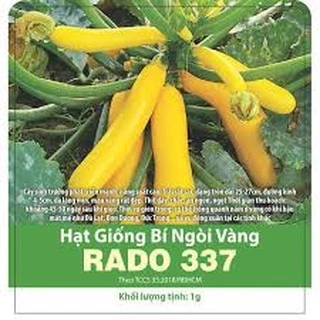 Hạt giống Bí ngòi vàng rado 337- 1 gram