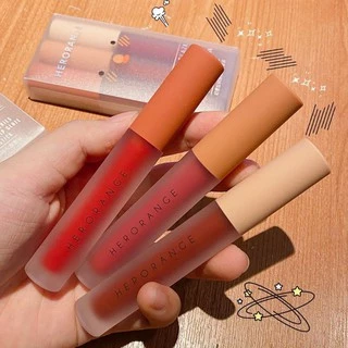 Set 3 Cây Son kem Lì Herorange Fluffy Lip Glaze chất son siêu mịn