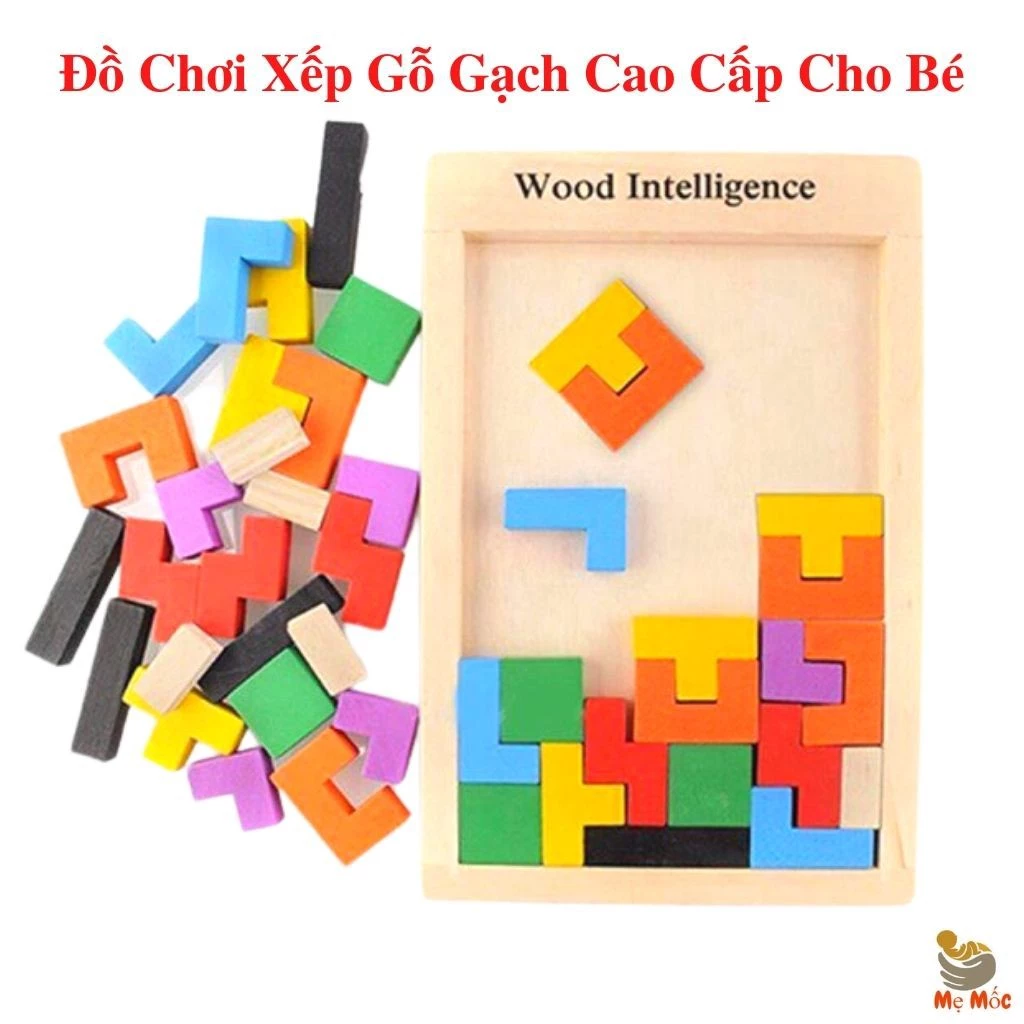 [Kho sỉ] HÀNG HOT Đồ Chơi Xếp Gạch Gỗ Cao Cấp, Xếp Hình Thông Minh Sáng Tạo Cho Bé, Shop Mẹ Mốc ,XGG đồ chơi thông min