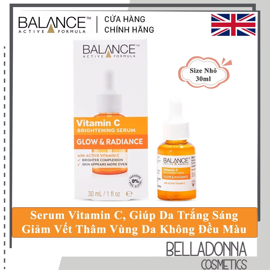 [CHÍNH HÃNG] Tinh Chất Làm Sáng Da Balance Vitamin C Brightening Serum Glow & Radiance 30ml