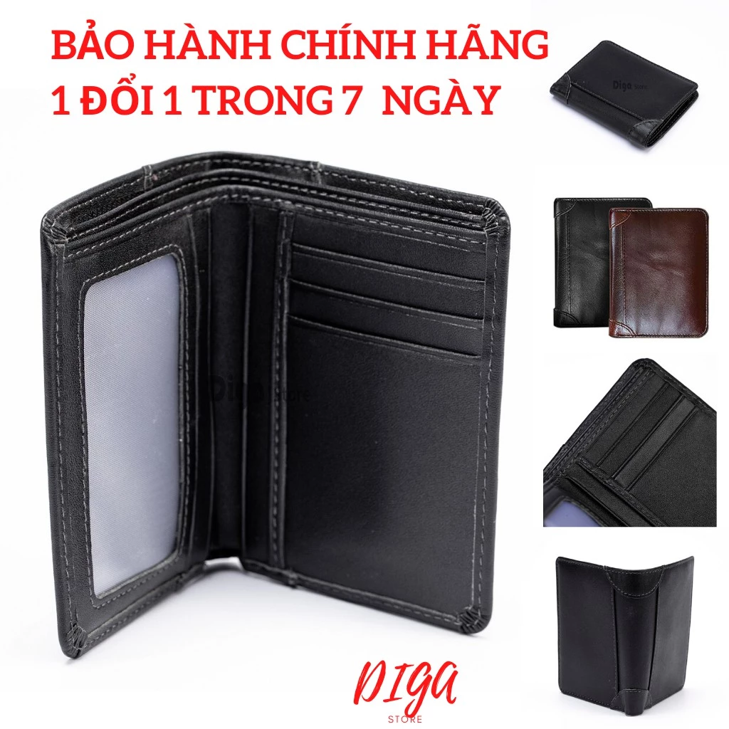 Bóp Nam 💖𝑭𝑹𝑬𝑬𝑺𝑯𝑰𝑷💖 Ví Da Nam - Hàng Cao Cấp VNXK - Da Thật, Full Box, BH 2 Năm - NDIGA-VD65