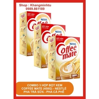 Combo 3 Hộp Bột kem coffee mate 450gram Nestle pha cà phê , trà sữa