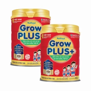 (Có quà) Sữa bột Nuti Grow Plus FDI đỏ 900g (mẫu mới)