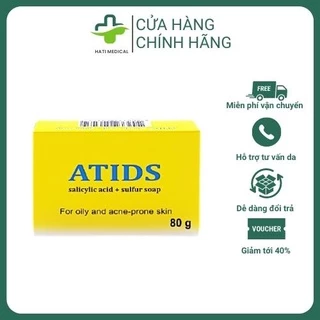 Xà Phòng ATIDS  Xà Phòng Tắm Giảm Mụn Lưng, Ngực, Dày Sừng Nang Lông Salicylic Acid 2%+Sulfur 80g