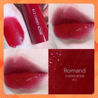 Son romand tint bóng màu 12-Đỏ cherry lạnh