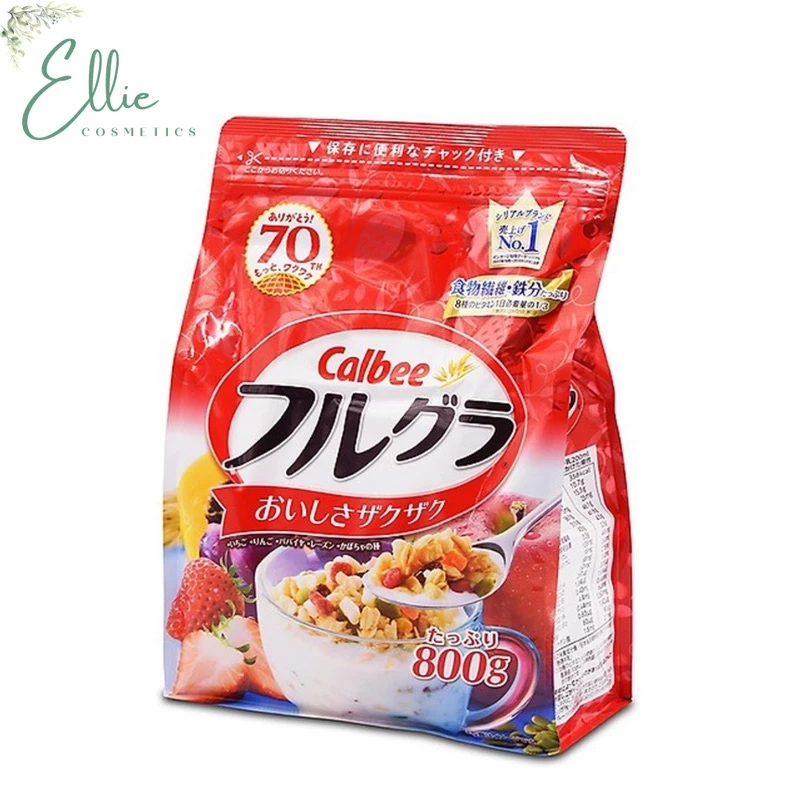 Ngũ cốc CALBEE Nhật Bản màu đỏ 800g ( Mẫu Mới )