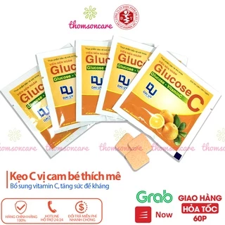 Viên ngậm vitamin C GlucoseC dùng được cho bé từ 2 tuổi - Kẹo C ngừa chảy máu chân răng, tăng sức đề kháng - 20 viên