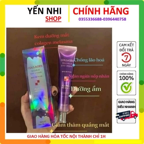 [chuẩn auth] KEM CHỐNG NHĂN VÙNG MẮT COLLAGEN BEAUTY 40ml.