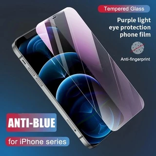 Kính Cường Lực Chống Ánh Sáng Xanh Cho iPhone 11 12 13 Pro MAX X XS MAX XR 6 7 8 Plus SE 2020 12 13