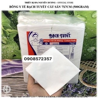 Bông An Lành / Bông Bạch Tuyết Y Tế Cắt Miếng 7x7 (cm) - 500gr/1000gr