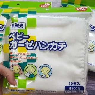 Khăn Sữa Nhật pipi - Khăn Sữa Xô Chất Đẹp Cho Bé ( túi 10 chiếc)