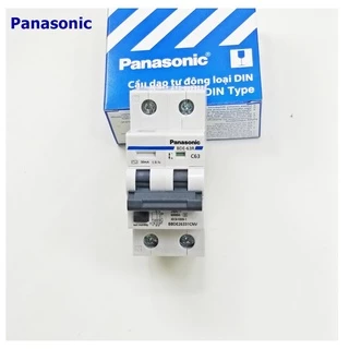 CB chống giật 2 pha Panasonic, Aptomat 2 pha chống giật Panasonic đủ size 20A, 25A, 32A, 40A, 50A, 63A