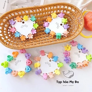 Set 10 kẹp tóc mini cho bé gam màu Macaron phong cách Hàn Quốc siêu xinh