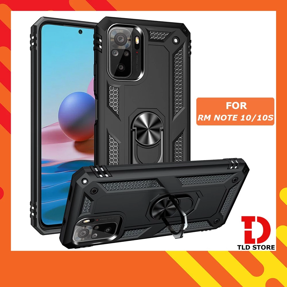 Ốp lưng Xiaomi Redmi Note 10 10S 🔥𝐅𝐑𝐄𝐄𝐒𝐇𝐈𝐏🔥 Ốp chống sốc 2 lớp kèm nhẫn iring làm giá đỡ cho Redmi Note 10S 10