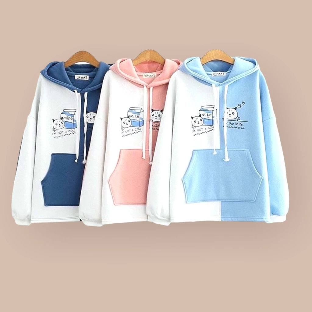 Áo khoác hoodie unisex from rộng 🚚 FREESHIP 🚚 Áo hoodie phối hai màu siêu xinh mẫu mới