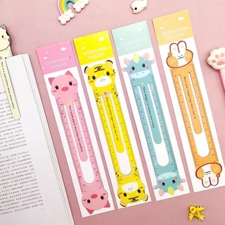 Thước kẻ bookmark tiện dụng gập xoắn được hình các con vật cute làm quà tặng học sinh, sinh viên
