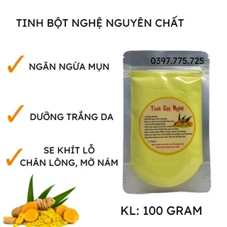 tinh bột nghệ nguyên chất gói 100gram