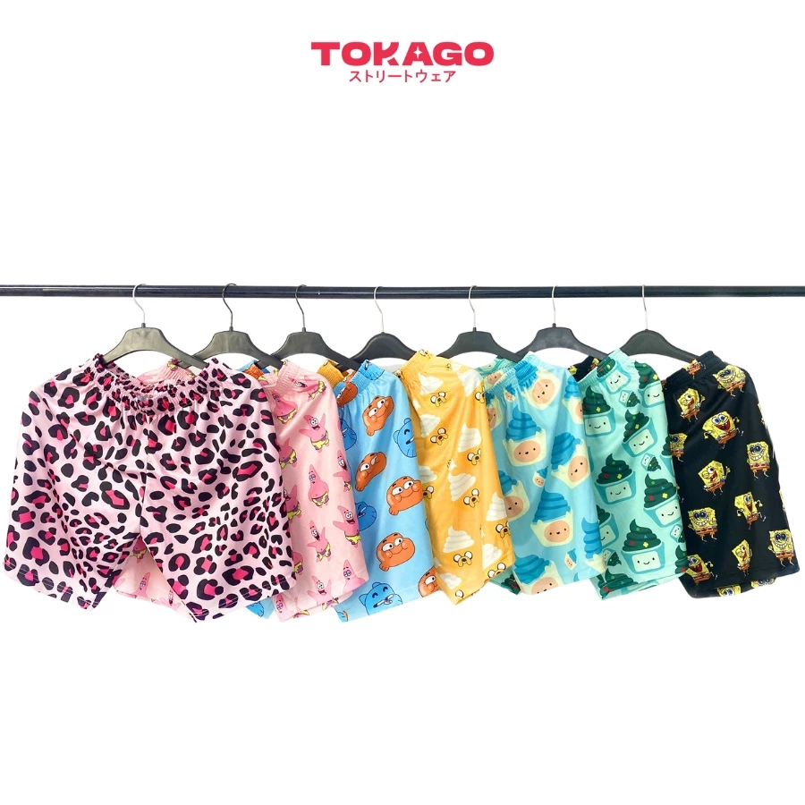 Quần đùi hoạt hình Tokago quần cute quần ngủ quần đùi nữ quần đùi nam quần short nam V2