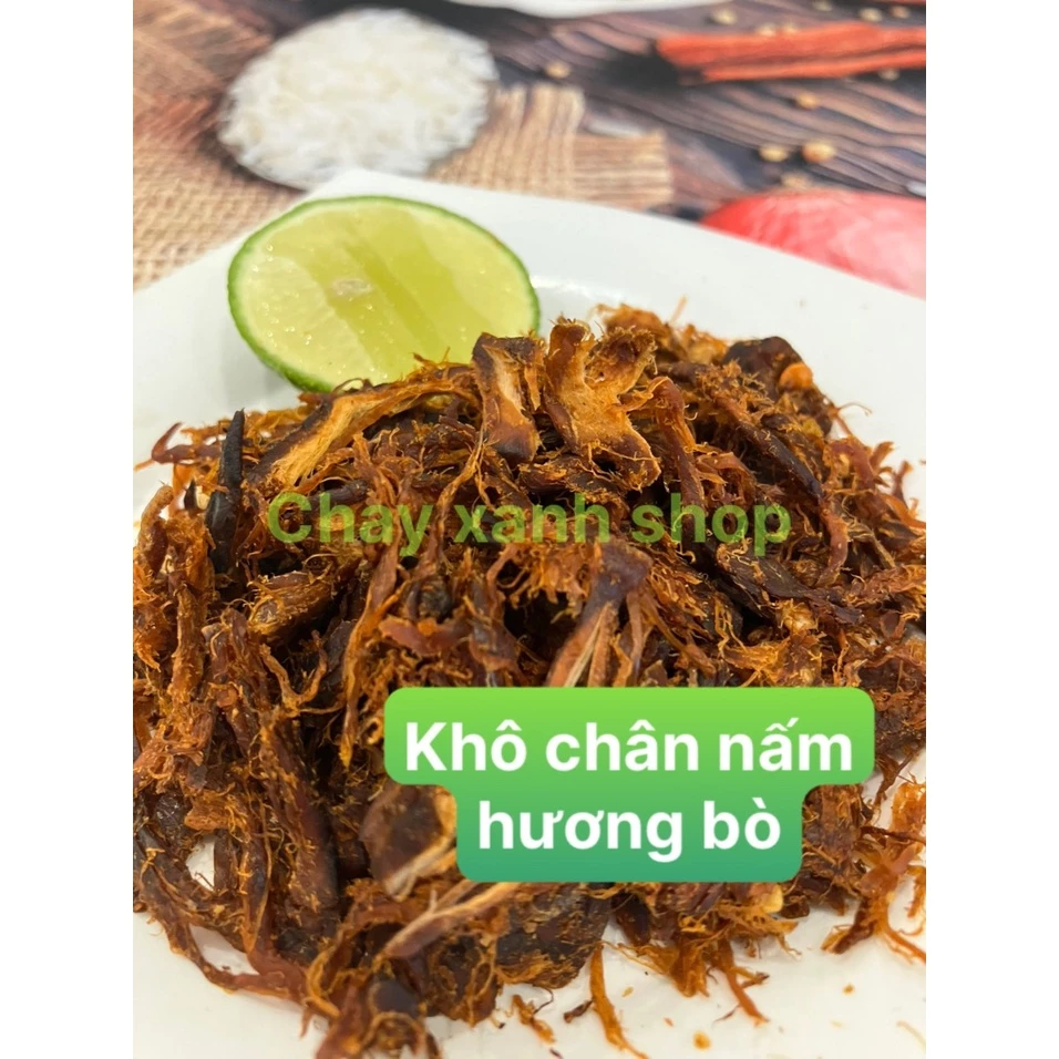 Khô chân nấm cháy tỏi chay 100g