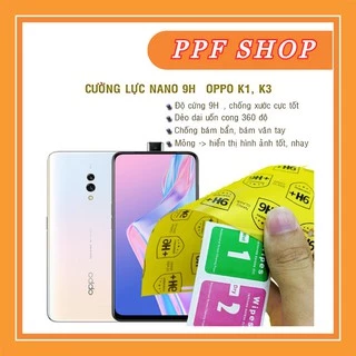 Kính cường lực dẻo nano 9H Oppo K1, Oppo K3