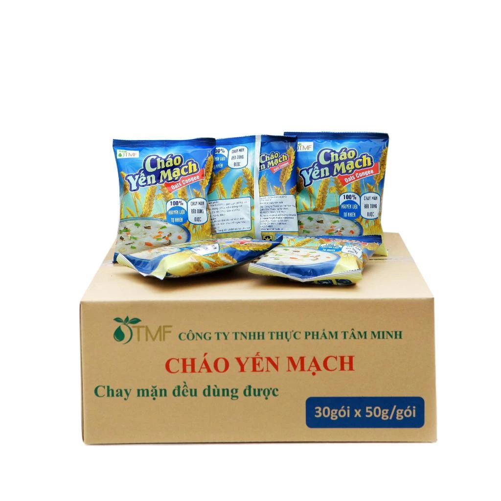 [Thùng 30 gói] Cháo Yến mạch Tâm Minh gói 50g [Natural Food Ohsawa]