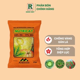 Phân bón vi lượng NUTRICAT 25gr bật mầm hoa, chống nhỏ lá, biến vàng thành xanh