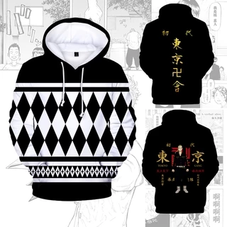 Áo Hoodie Tay Dài In Hình Anime Tokyo Revengers Có Cỡ Lớn