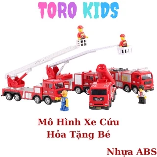 Mô hình xe đồ chơi xe cứu hỏa cho bé chất liệu nhựa ABS an toàn, tinh tế