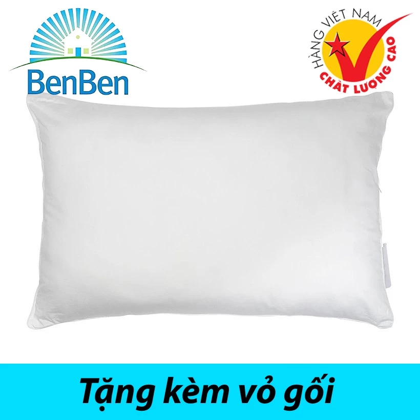 Tặng vỏ gối - Ruột gối hơi cao cấp 40x60cm air pillows Ben Ben - gối ngủ - goi hoi - gối gòn