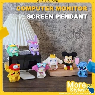 【LEJUBLOCK】mặt dây chuyền màn hình máy tính khu nhà sanrio nhân vật hoạt hình đôrêmon nano block đồ chơi cho trẻ em pokemon trò chơi lắp hình gạch bông búp bêmario duffy mickey hello kitty stitch iron man panda cinnamoroll kuromi mymelody