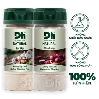 Combo 2 hũ natural tỏi bột hành bột Dh Foods gia vị ướp thực phẩm, nguyên liệu chế biến món ăn