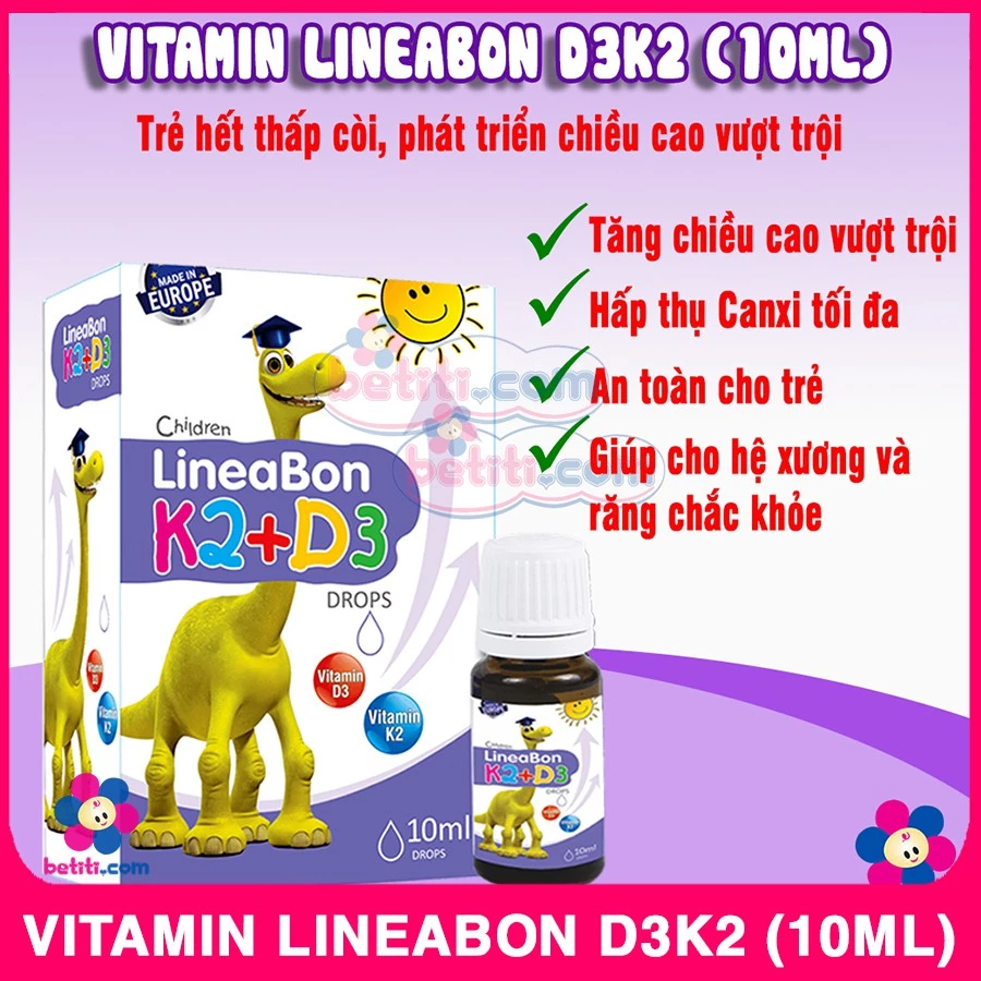 Lineabon D3K2 Lọ 10ml - Vitamin d3 k2